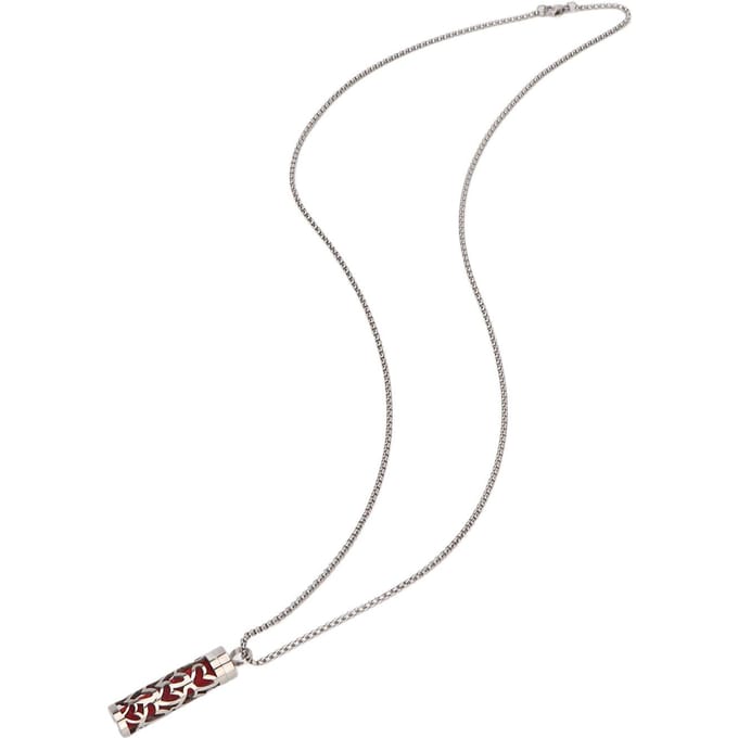 Collier cylindre à la mode, petit pendentif cylindre creux, collier diffuseur d'arôme en acier inoxydable white
