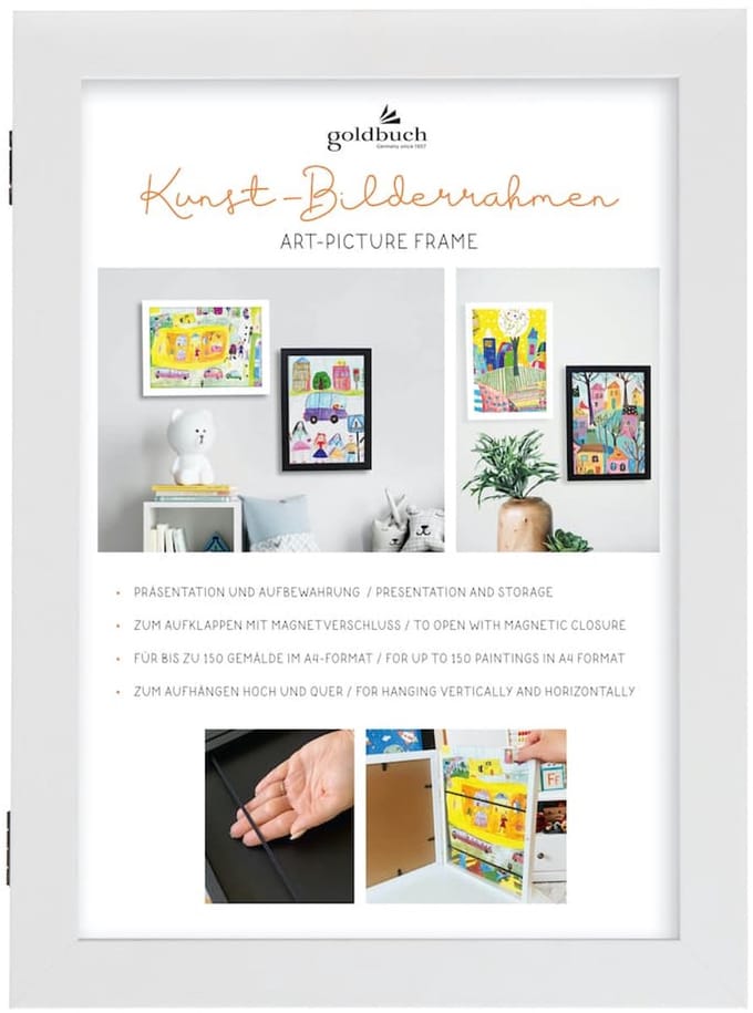 Goldbuch - Kunst fotolijst A4 – Wit - Hout met magnetische sluiting