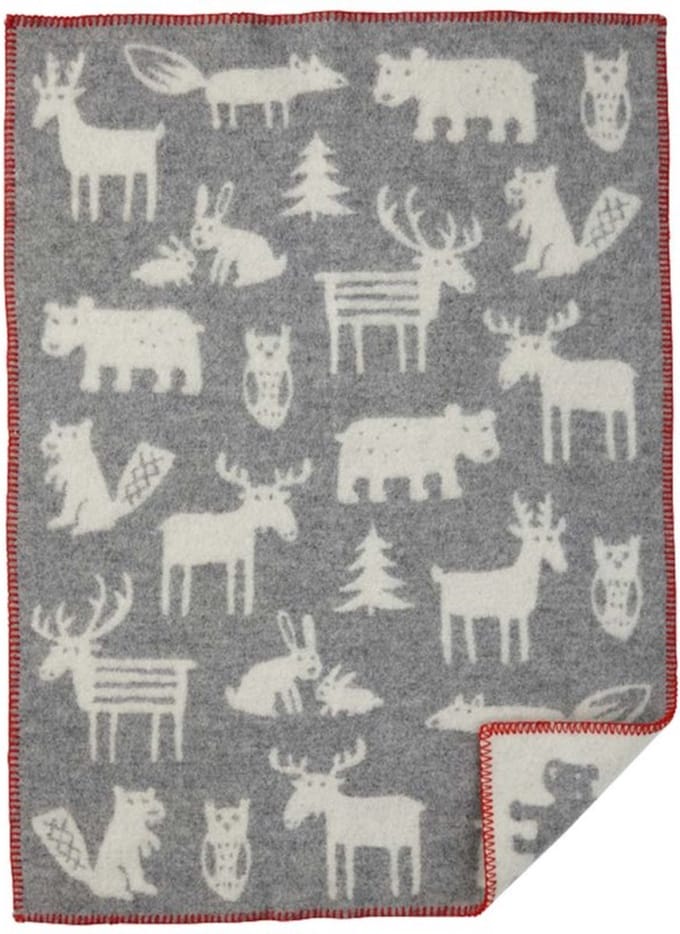 Klippan - wiegdeken - wol - forest grey - 65x90 cm