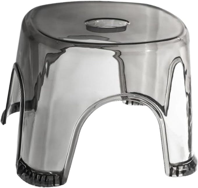 Douchestoel - Badkamerkruk Douchezitting - Veilig Douchen - Antislip Ontwerp - 27.9W x 24.8D cm - Transparant