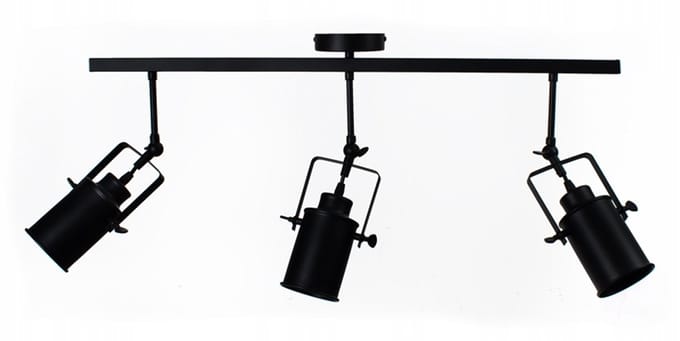 Zwarte Loft Hanglamp - Verstelbaar - 3 lichtpunten