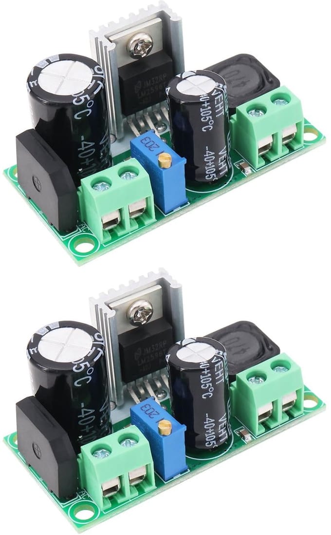 Allecto - Step-down converter - Neerwaartse voedingsmodule - 2 stuks - AC DC naar DC - Instelbare uitgangsspanning - Ideaal voor elektronische proj...
