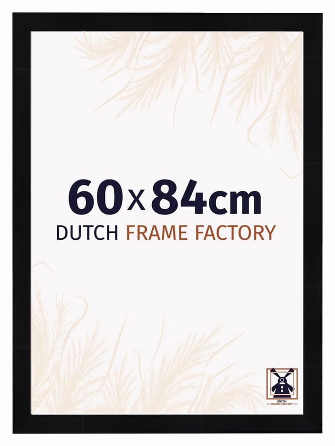 Fotolijst 60x84 cm - MDF - Zwart Hoogglans - Praag