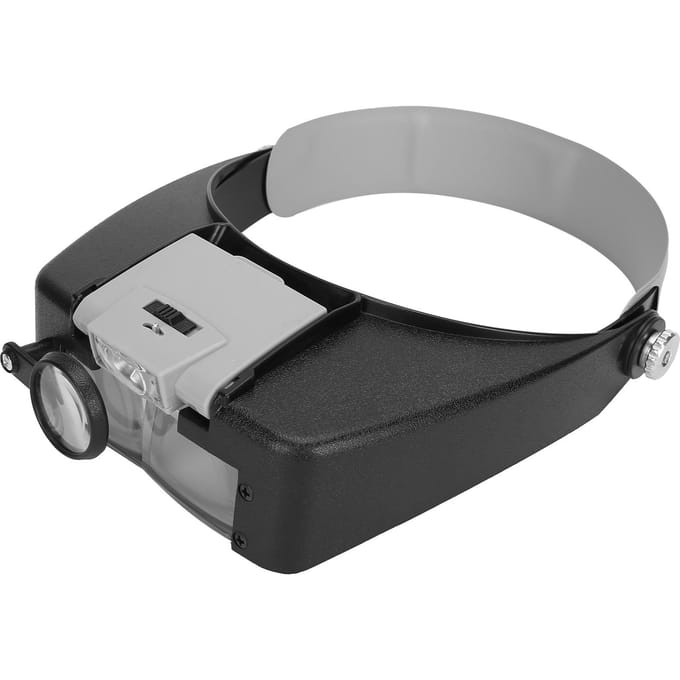 LED Hoofdmontage Bril Vergrootglas Batterijgevoed Vergrootglas voor Lezen ReparerenGrijs grijze kleur