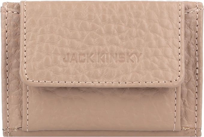 Jack Kinsky Albany Portemonnee RFID Leer 9,5 cm - Dames - Horizontaal - taupe