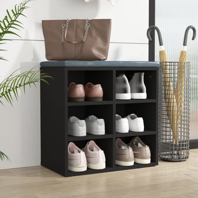 vidaXL - Schoenenkast - 52,5x30x50 - cm - zwart