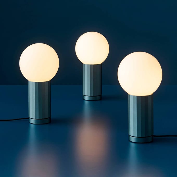 HAY LED tafellamp TURN ON, blauw, hoogte 20 cm, dimbaar