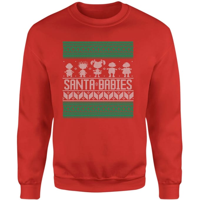 Rugrats Santa Babies Christmas Jumper - Red - S