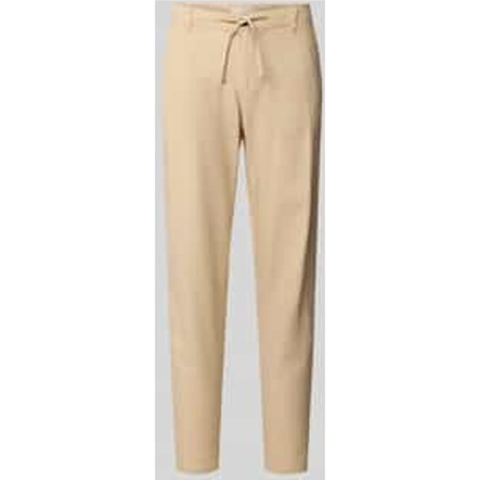 slim fit broek van mix van katoen en linnen model 'BRODY'