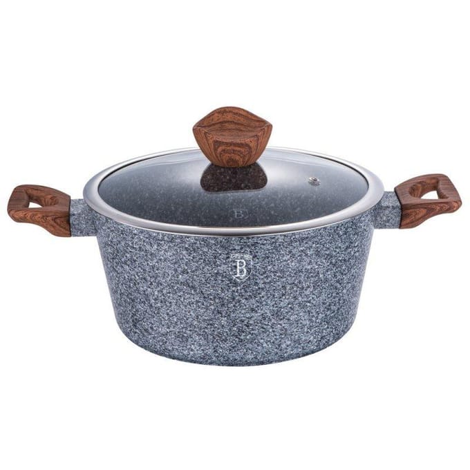 Berlinger Haus Forest Line - Granieten Pannenset - 2 Potten + Pan - Soft-Touch Handgreep