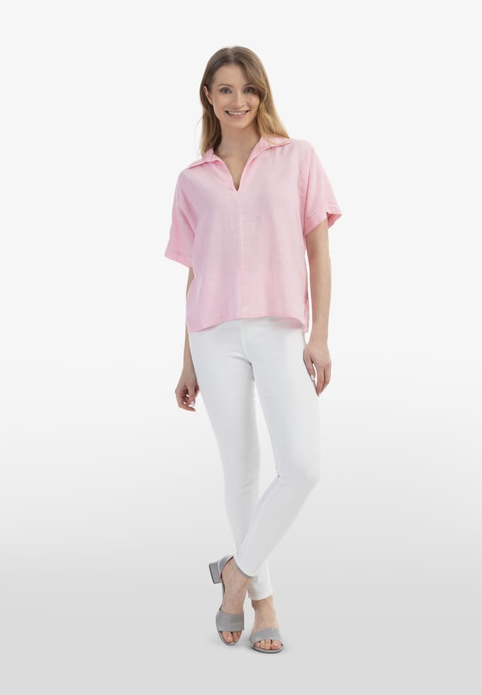 usha Blouse shirt Dames lichtroze