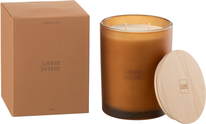 J-Line geurkaars Accords Essentiels - Ambre Intime - oker - 52U