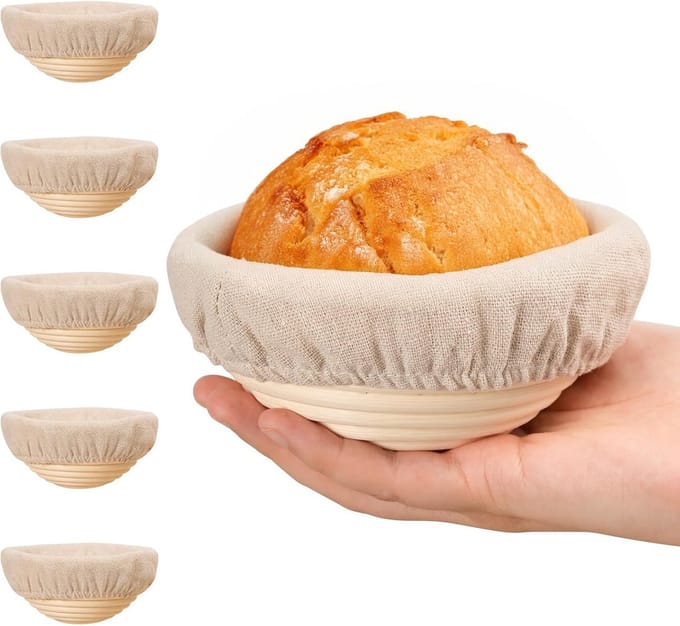 Banneton Brood Mand Set 6 Stuks voor Zuurdesem Brood Rijzen
