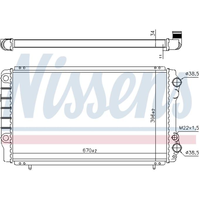 Radiator, motorkoeling NISSENS 63912A