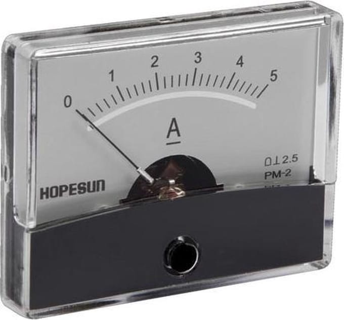 Analoge Paneelmeter Voor Dc Stroommetingen 5A Dc / 60 X 47Mm