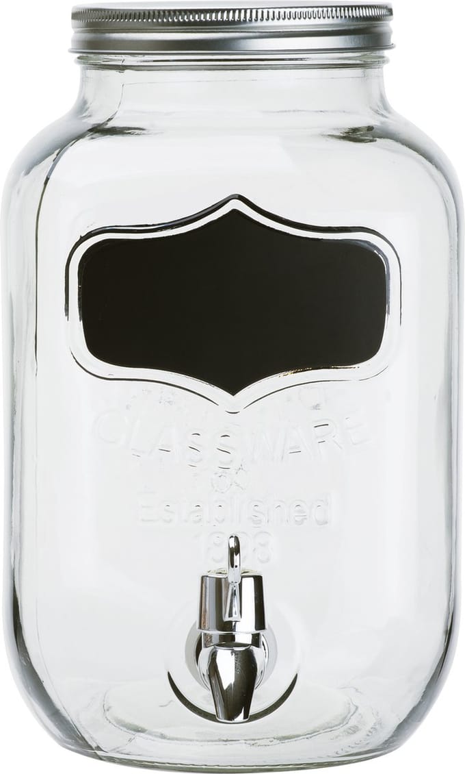 Cosy&Trendy Sapdispenser met krijtbord - 4,5 Liter - Glas