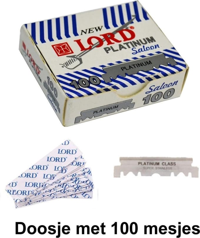 Lord Platinum Saloon Single Edge Scheermesjes -100 stuks