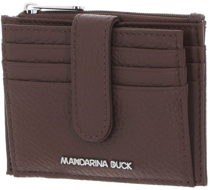 MANDARINA DUCK Leren kaarthoes Mellow Leather Card Case Milk Chocolate bruine