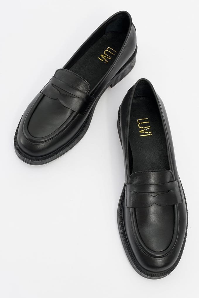 Bree Platform Penny Leren Loafer