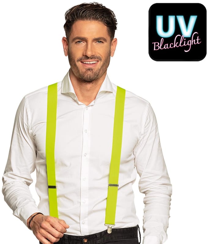 Boland - Bretels Basic neongeel Geel,Neon - Volwassenen - Unisex - Student -