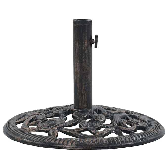 vidaXL - Parasolvoet - 12 - kg - 48 - cm - gietijzer - bronskleurig
