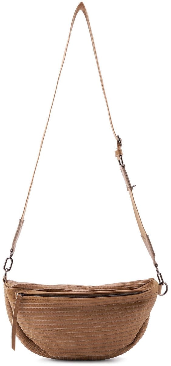 FREDsBRUDER Leren Gordeltas Riffel Beltbag Caramel Lichtbruin