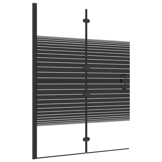 vidaXL - Douchewand - inklapbaar - 100x140 - cm - ESG - zwart
