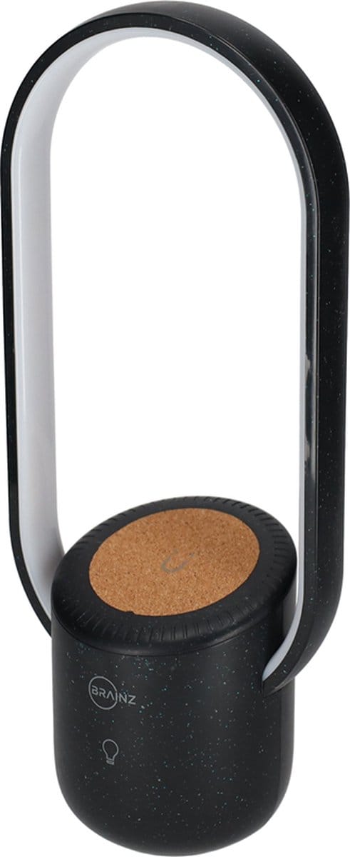 BRAINZ Draadloze tafellamp Sef - USB-C Lader - Draadloze oplader - Ovaal - Zwart