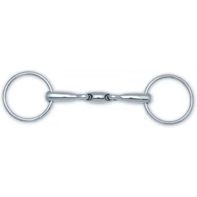 2-rings gebogen paardenbit met dubbele pauze HFI