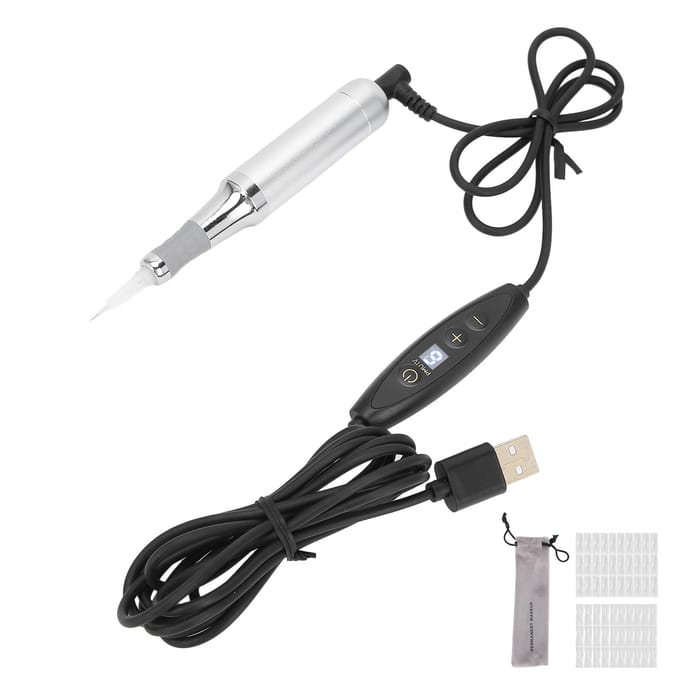 Professionele Microblading Machine Sterke Kracht Wenkbrauw Eyeliner Tattoo Pen Machine (100-240V)ONS US Plug white
