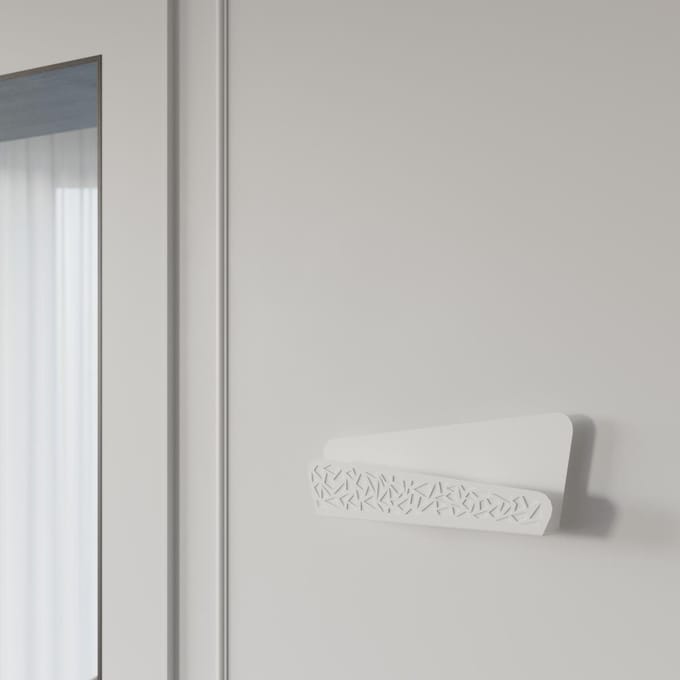 Wandlamp ALIZA met geometrisch geperforeerde kap - Sollux Lighting - IP20 - Wit staal/pvc behuizing - 40 x 6 x 15 cm - 2 x G9 LED, exclusief lichtbron - 2 x 8 W - Moderne wandlamp voor woonkamer, eetkamer en keuken