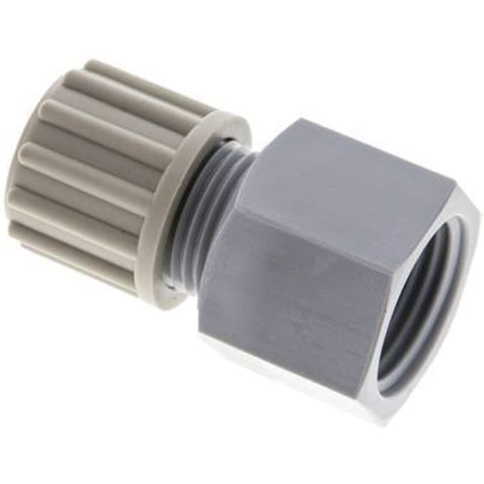12x10mm & G1/2'' PA Rechte Knelfitting Binnendraad 10bar