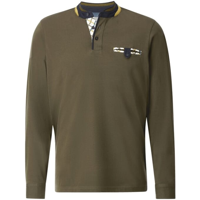 Babista herren Shirt Met Lange Mouwen - 52/54 - olijf - Plus Size