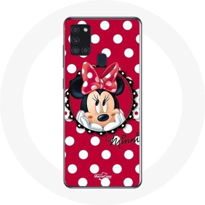 Coque Samsung Galaxy A21S Minnie Mouse Dessin animé Rouge