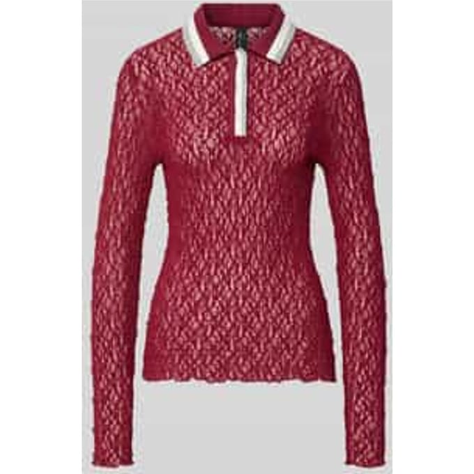 Slim fit shirt met lange mouwen in semitransparant design