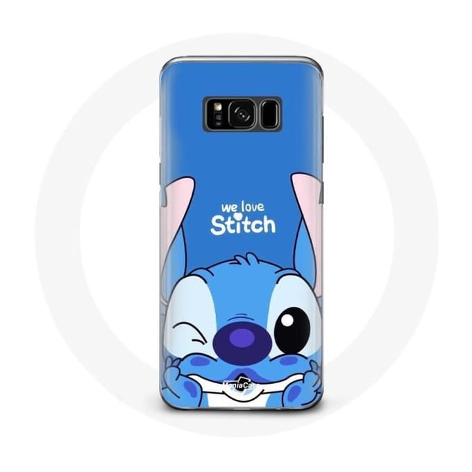 Coque - MANIACASE - Samsung Galaxy S8 plus - Souple - Stitch mignon - Bleu bleu