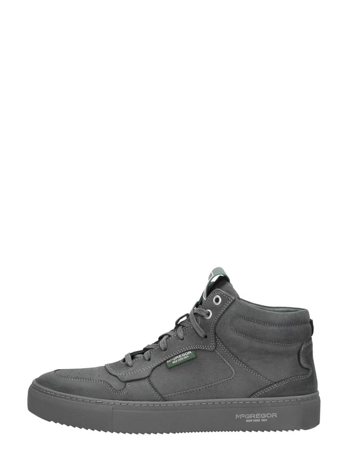McGregor Heren Sneakers - Grijs - Hoge Sneakers - Leer - Veters
