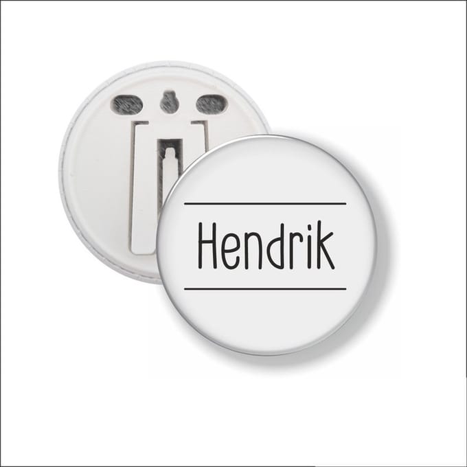 Button Met Clip 58 MM - Hendrik
