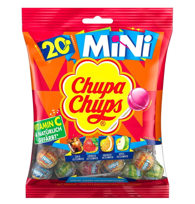Sucettes Mini Chupa Chups à la Vitamine C 20 pcs.