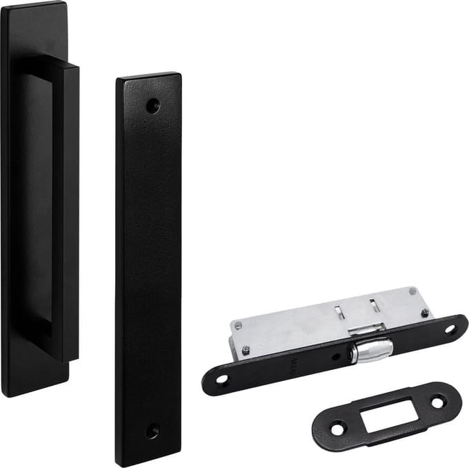 Eliot® schild met greep enkel - incl. rolslot - mat zwart