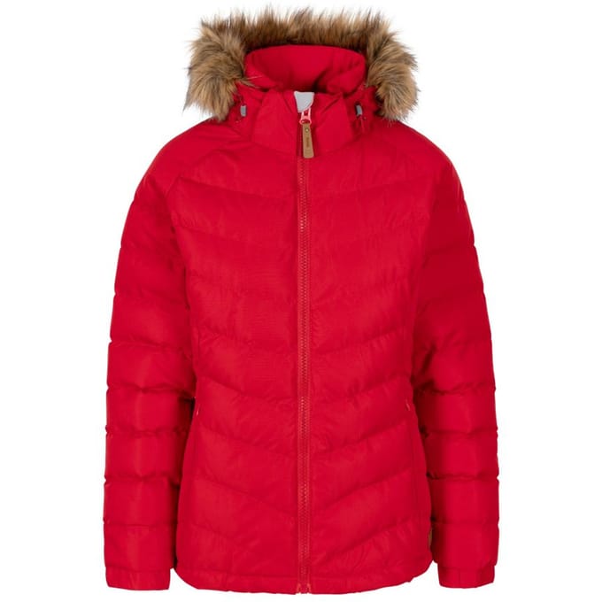 Trespass - Dames Nadina Waterbestendige Gewatteerde Jas (Rood)