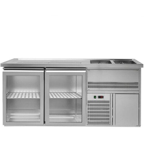GGM Gastro Biertheke Premium PLUS - 1950x700mm - 2 Glastüren