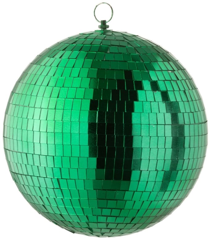 J-Line decoratie Discobal Spiegel - smaragdgroen - small