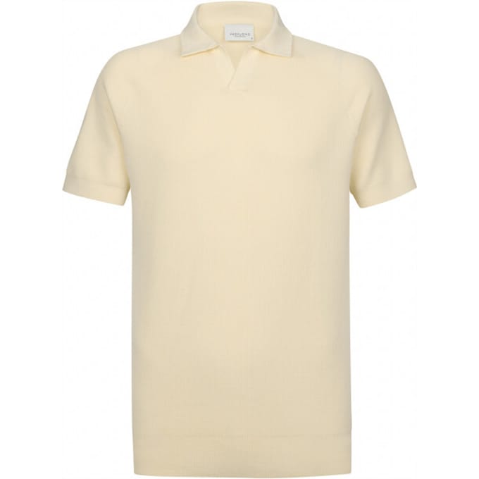 Profuomo poloshirt korte mouw creme