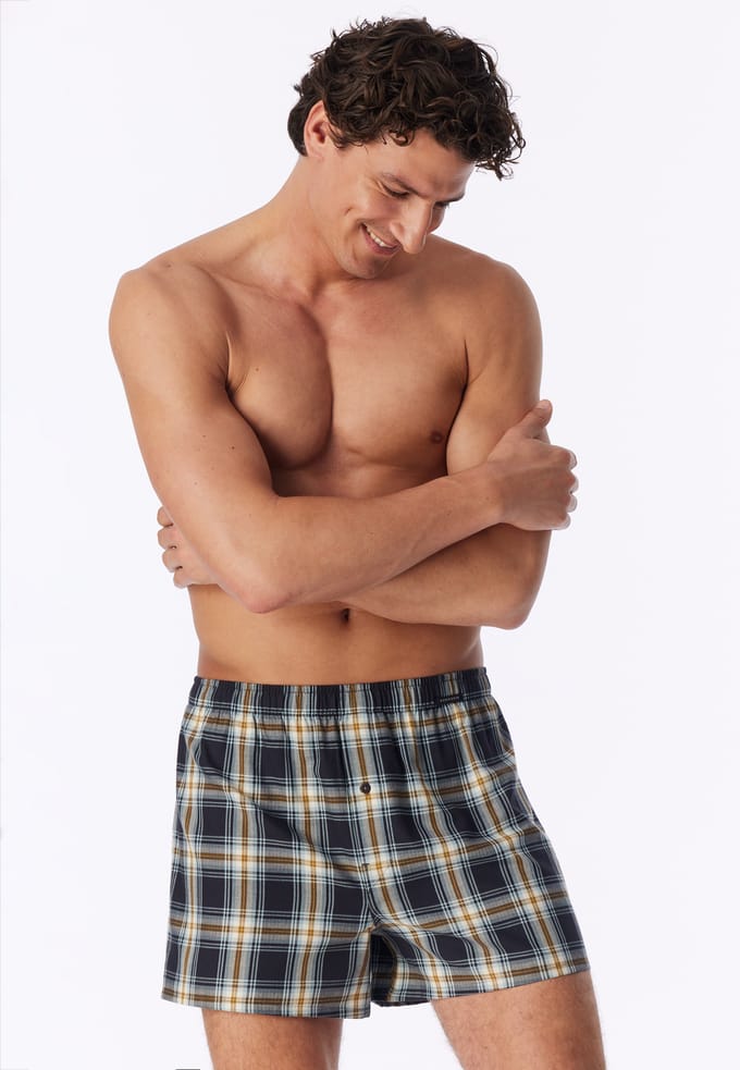 Boxershorts, set van 2, geweven stof, meerkleurig patroon - Boxershorts multipack 4