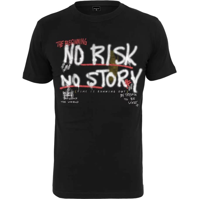 Mister Tee - No Risk No Story Heren Tshirt - M - Zwart