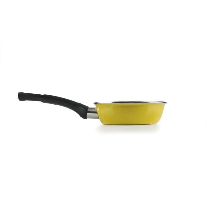 Poêle - IBILI - 14 cm - Acier émaillé vitrifié - Antiadhésif - Compatible induction jaune