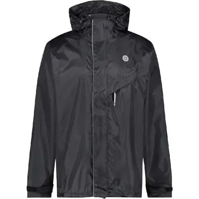 AGU Passat - Regenjas - Unisex - Waterdicht - Winddicht - Fietsjas met reflectie - Ventilerend - Zwart - S