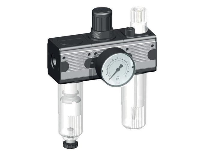 FRL 3-Delig G1/4'' 1200l/min 0.2-6.0bar/3-87psi Semi-Auto Polycarbonaat Multifix 1