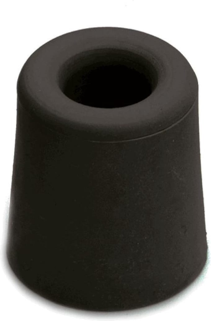Deurstopper - zwart - rubber - 6 x 4 cm - vloermodel - deurbuffer